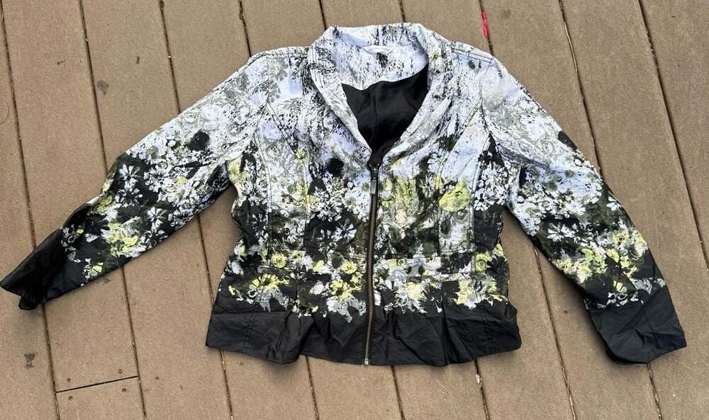 Christopher & Banks Women's Multicolor Polyester Long Sleeve Front Zip Jacket